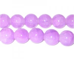 12mm Amethyst-Style Glass Bead, approx. 18 beads