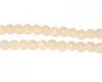 6mm Cream Agate-Style Glass Bead, approx. 75 beads
