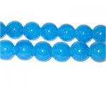 10mm Blue Agate-Style Glass Bead, approx. 16 beads