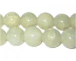 12mm New Jade-Style Glass Bead, approx. 18 beads