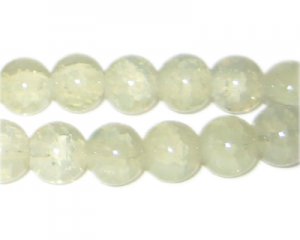 10mm New Jade-Style Glass Bead, approx. 21 beads