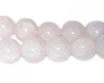 12mm Rose Quartz-Style Glass Bead, approx. 18 beads