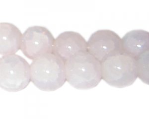12mm Rose Quartz-Style Glass Bead, approx. 18 beads