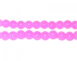 6mm Deep Pink Jade Gemstone-Style Glass Bead, approx. 75 beads