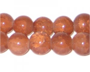 12mm Garnet-Style Glass Bead, approx. 18 beads