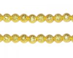 6mm Gold Round Stardust Brass Bead, approx. 35 beads