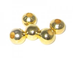12mm Gold Round Iron Bead, approx. 16 beads - very large hole