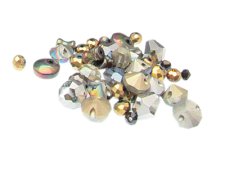 (image for) Approx. 1oz. Random Gold Electroplated Glass Bead Mix