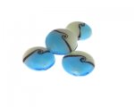 20mm Turquoise Pattern Lampwork Glass Bead, 5 beads 20mm Turquoise Pattern Lampwork Glass Bead, 5 beads