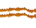 8 - 10mm Orange Dyed Shell Gemstone Chips, 10.5" string