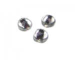 12mm Crystal/Black Flat-Round Lampwork Glass Bead, 6 beads 12mm Crystal/Black Flat-Round Lampwork Glass Bead, 6 beads