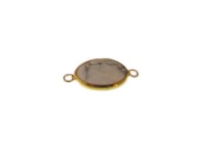 (image for) 24 x 18mm Howlite Gold Gemstone Oval Link