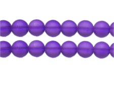 (image for) 12mm Purple Semi-Matte Glass Bead, approx. 13 beads