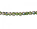 4mm Apple Green Round Cloisonne Bead, 10 beads