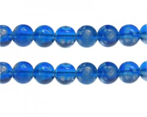 (image for) 12mm Turquoise Bloom Spray Glass Bead, approx. 15 beads