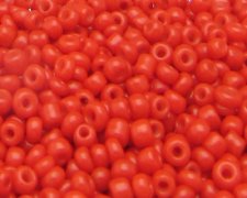 (image for) 11/0 Bright Orange Opaque Glass Seed Bead, 1oz. Bag