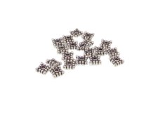 (image for) 6mm Silver Metal Spacer Bead, approx. 20 beads