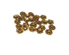 (image for) 8mm Gold Metal Bead Cap, approx. 25 caps
