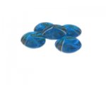 20mm Turquoise Pattern Lampwork Glass Bead, 5 beads 20mm Turquoise Pattern Lampwork Glass Bead, 5 beads