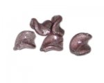 22 x 16mm Pale Plum Twirl Foil Lampwork Bead, 5 beads 22 x 16mm Pale Plum Twirl Foil Lampwork Bead, 5 beads