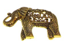 (image for) 60 x 50mm Elephant Gold Metal Pendant