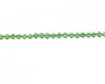 5mm Green Faceted Bi-cone Glass Bead, 2 x 12" strings 5mm Green Faceted Bi-cone Glass Bead, 2 x 12" strings