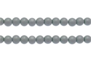 (image for) 8mm Silver Solid Color Glass Bead, approx. 49 beads