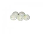 12mm Cream Druzy-Style Electroplated w/ line Bead, approx. 15