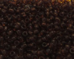 (image for) 11/0 Dark Brown Transparent Glass Seed Bead, 1oz. Bag