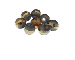 (image for) 10mm Deep Silver Faceted Glass Bead, 8 beads