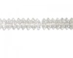 12 x 6mm Crystal Square Faceted Rondelle Glass Bead, 13" string 12 x 6mm Crystal Square Faceted Rondelle Glass Bead, 13" string