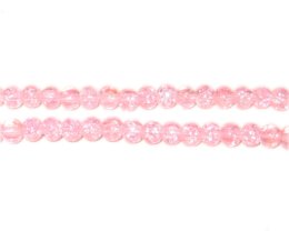 (image for) 4mm Baby Pink Crackle Glass Bead, approx. 105 beads