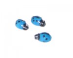 16 x 10mm Blue/Black Ladybug Lampwork Glass Bead, 6 beads 16 x 10mm Blue/Black Ladybug Lampwork Glass Bead, 6 beads