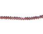 6x4mm Plum Faceted Glass Disc Bead, 13" string 6x4mm Plum Faceted Glass Disc Bead, 13" string