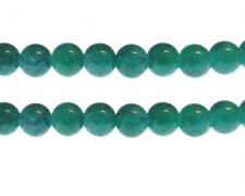 (image for) 12mm Green/Purple Duo-Style Glass Bead, approx. 14 beads
