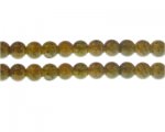 8mm Smoky Quartz Duo-Style Glass Bead, approx. 35 beads