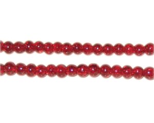 (image for) 4mm Dark Red Crackle Glass Bead, approx. 105 beads
