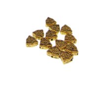 (image for) 8mm Gold Metal Triangle Spacer Bead, approx. 12 beads