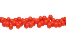 (image for) 8 x 6mm Orange Drop Glass Bead, 20" string, side-drill
