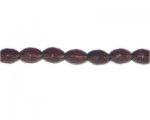 10 x 8mm Plum Faceted Oval Glass Bead, 13" string 10 x 8mm Plum Faceted Oval Glass Bead, 13" string