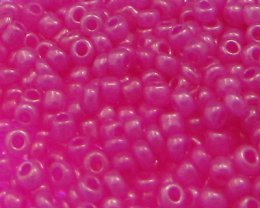 (image for) 11/0 Bright Pink Ceylon Glass Seed Beads, 1oz. bag