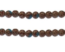 (image for) 8mm Golden Spot Marble-Style Glass Bead, approx. 36 beads