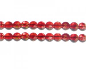 (image for) 8mm Red Blossom Spray Glass Bead, approx. 35 beads