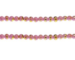 (image for) 6mm Pink Prettiness Abstract Glass Bead, approx. 43 beads