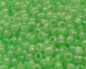 (image for) 11/0 Pale Green Opaque Glass Seed Beads, 1oz. bag