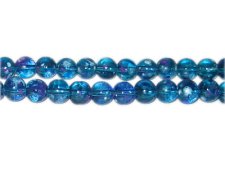 (image for) 8mm Turquoise Blossom Spray Glass Bead, approx. 35 beads