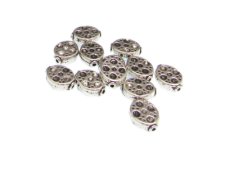 (image for) 10 x 6mm Silver Metal Spacer Bead, approx. 12 beads