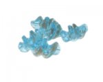 14 x 26mm Soft Blue Spiral Lampwork Glass Bead, 5 beads 14 x 26mm Soft Blue Spiral Lampwork Glass Bead, 5 beads