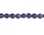 8mm Purple Faceted Glass Bead, 13" string 8mm Purple Faceted Glass Bead, 13" string