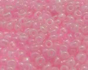 (image for) 11/0 Baby Pink Ceylon Glass Seed Beads, 1oz. bag